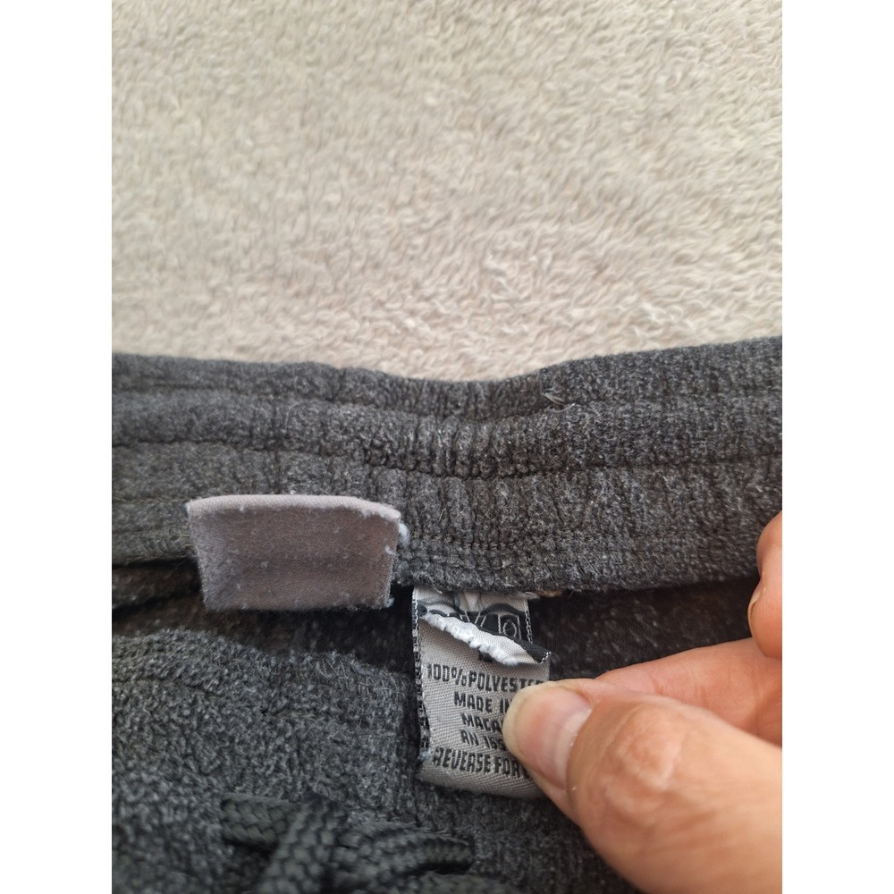 Perry Ellis America Active Mens Fleece Sweatpants Gray Drawstring Ankle Zip L - Picture 3 of 9